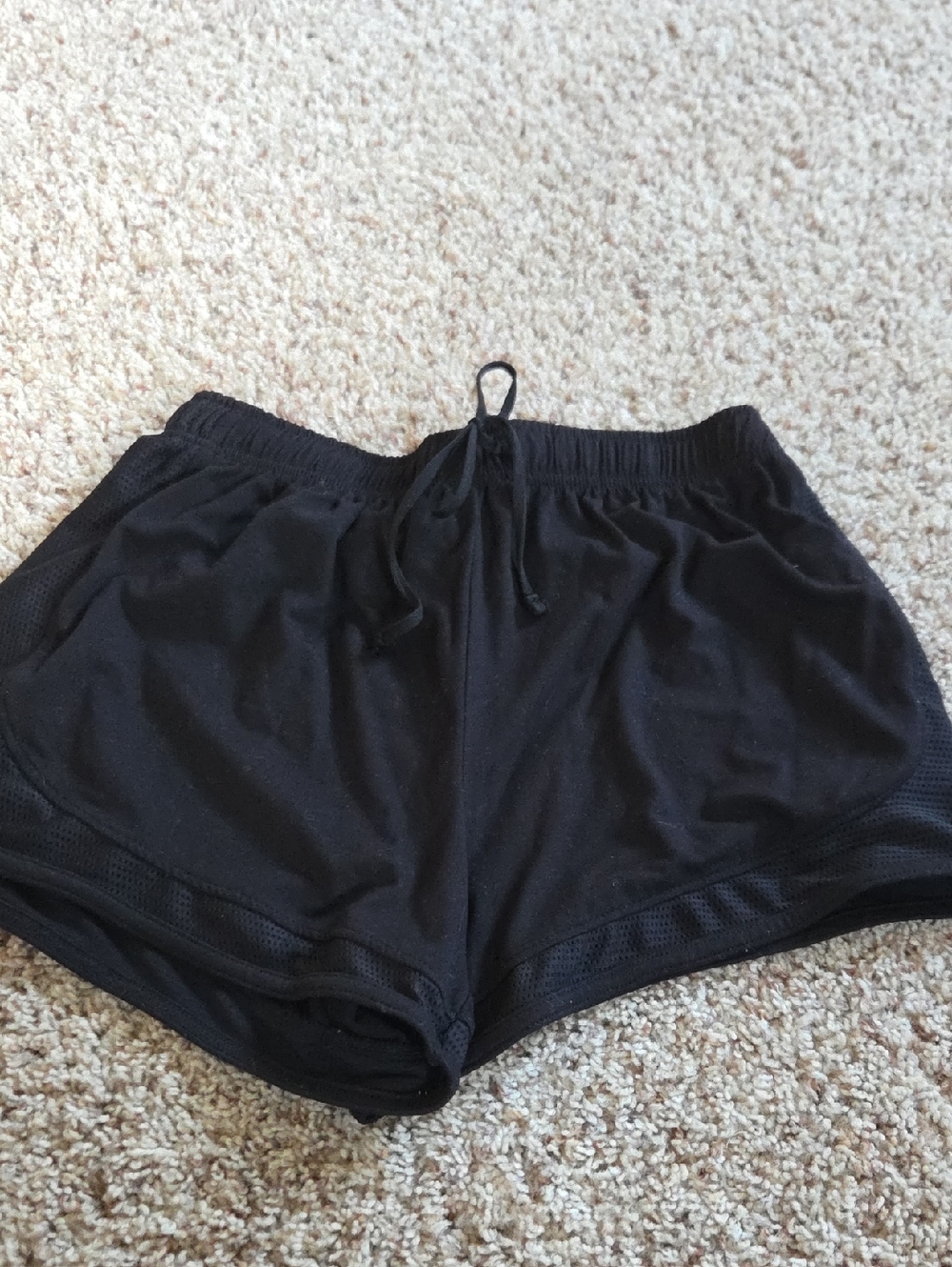 SO Black Athletic Mesh Trim Shorts